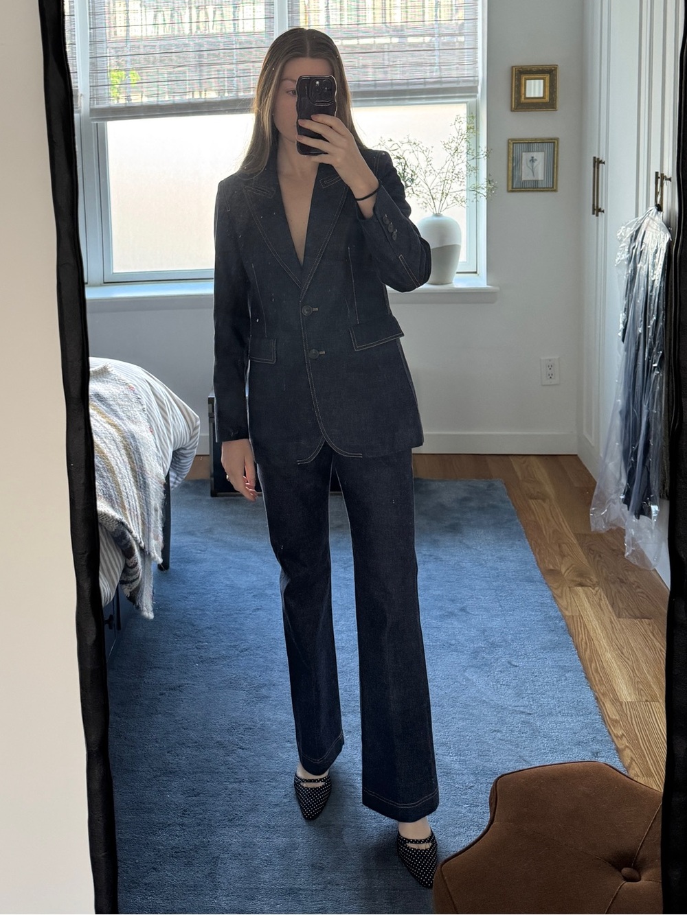 Claudie Pierlot Tailored Denim Suit